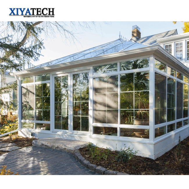 XIYATECH High-Quality Beautiful Winter Garden Conservatory Roof Thermal Insulation Tempered Glass Portable Aluminum Sunroom