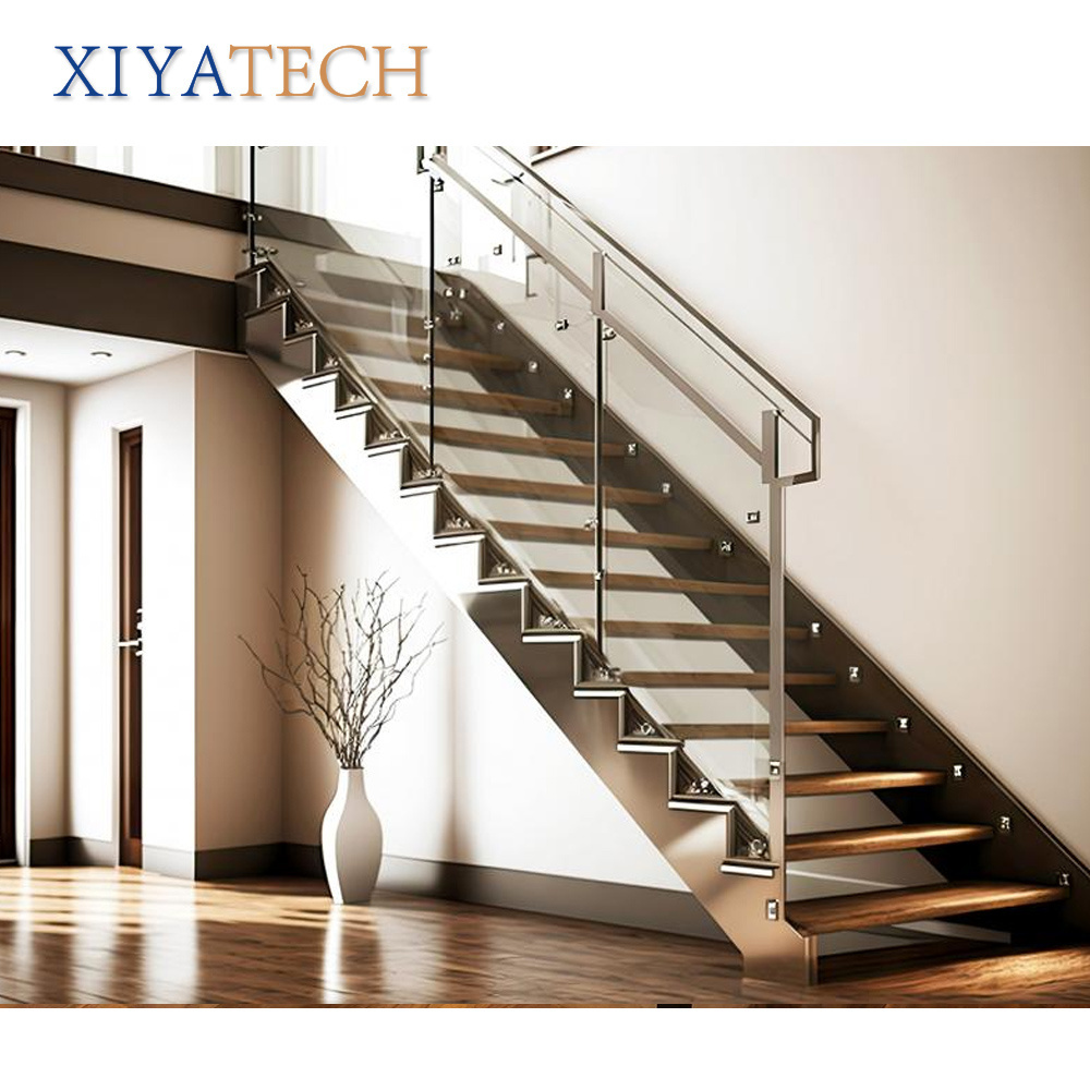 XIYATECH grade 304 stainless steel pipe for balcony traditional handrails glass railing