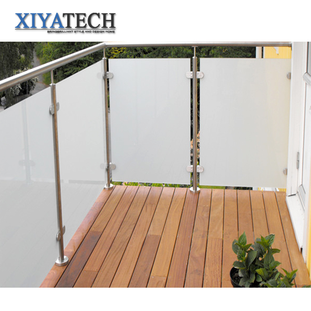 XIYATECH stairs glass railing for indoor aluminium profile standoff spigot frameless ss fittings