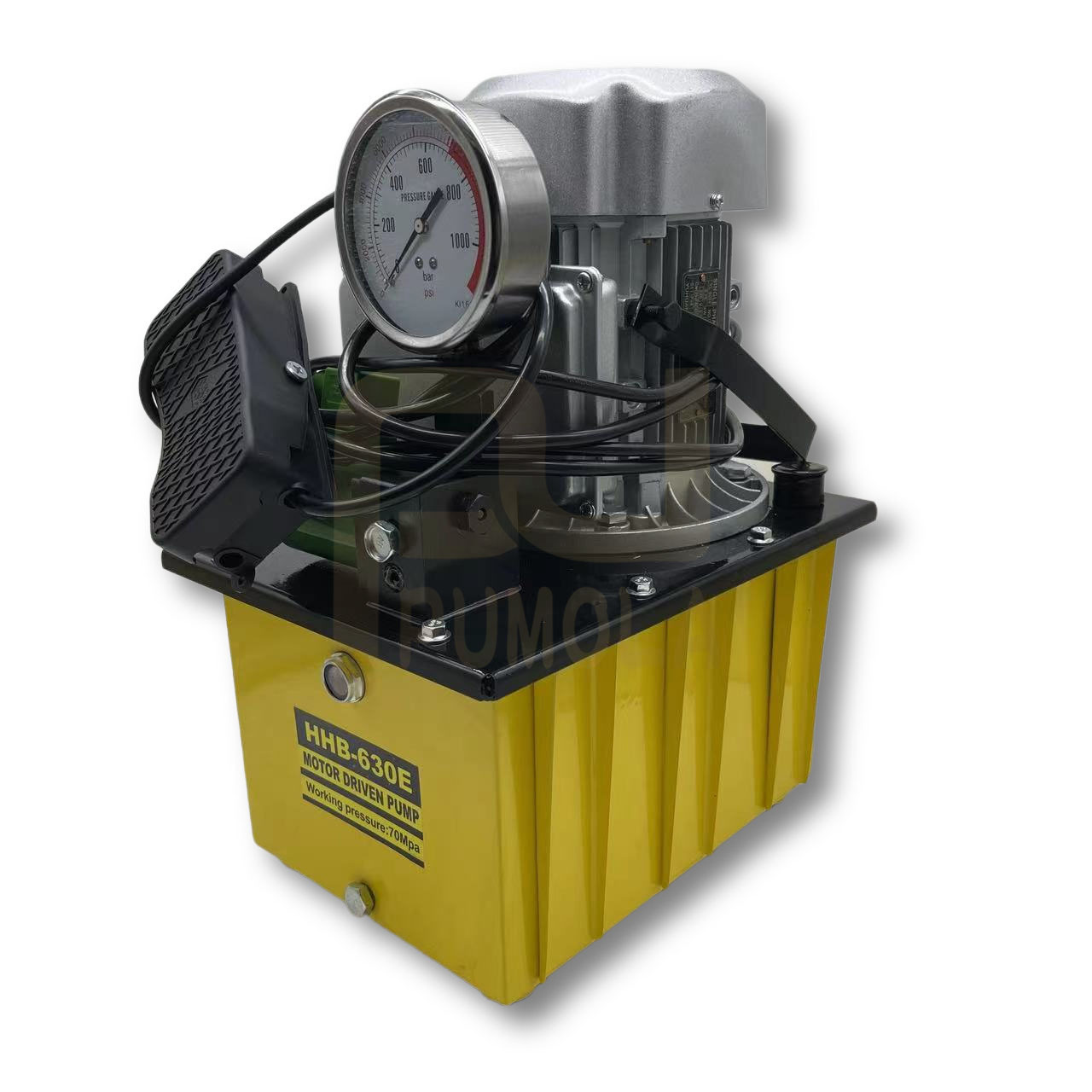 HHB-630E 10000Psi Pressure Portable Power Pack 8 Liters 0.75KW Single Action Electric Motor Electric Hydraulic Pump