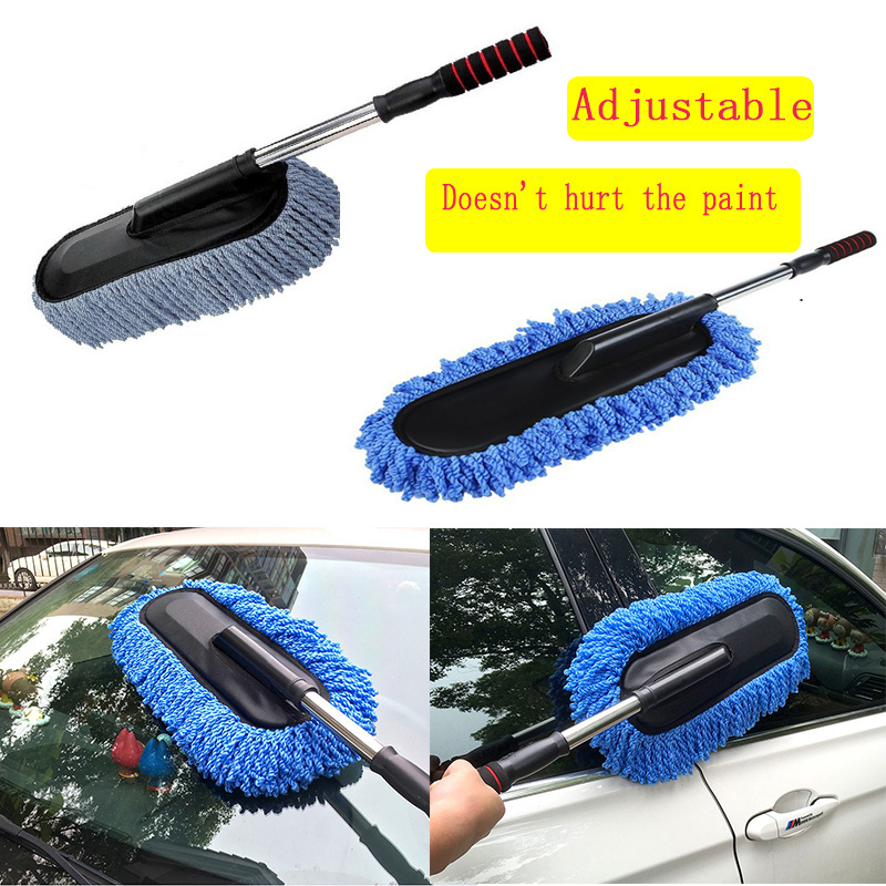 Factory Outlet Telescopic Handle Dust Removal Car Washing Brush Nanuality Soft Car Cleaning Brush /soft Car Wheel Cleaning Brush