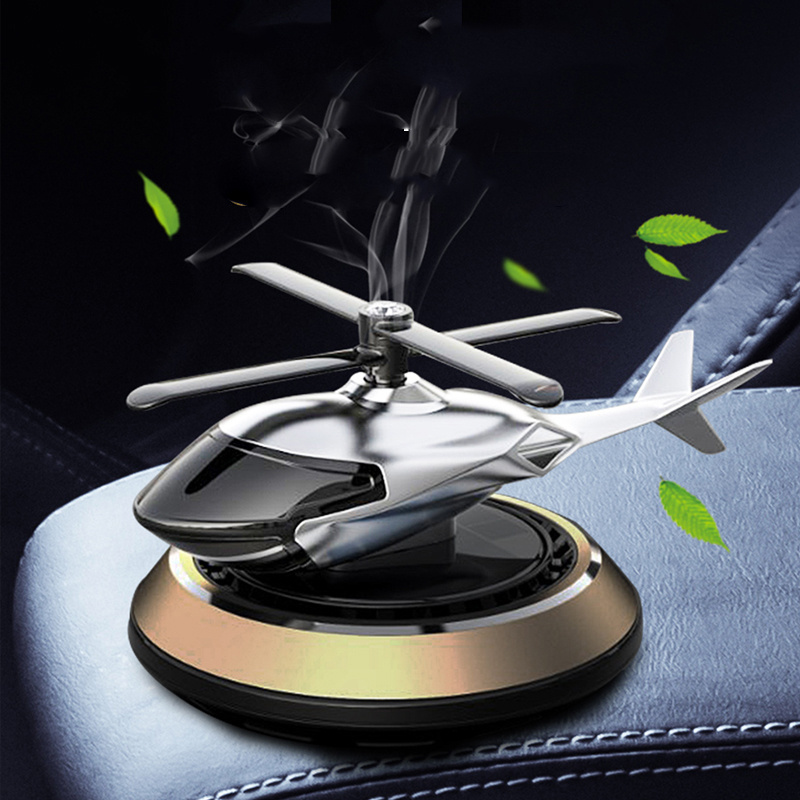 Car Aromatherapy Solar Energy Helicopter Ornaments Decoration Auto Perfume car air freshener