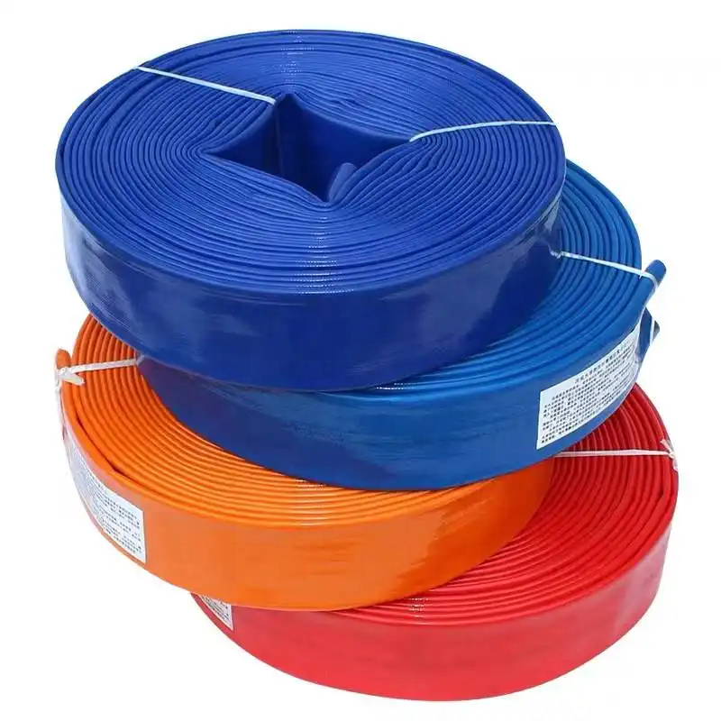 25mm 40mm 50mm Lightweight Garden Pipe 6 Inch Blue Canvas Pvc Irrigation Layflat Hose