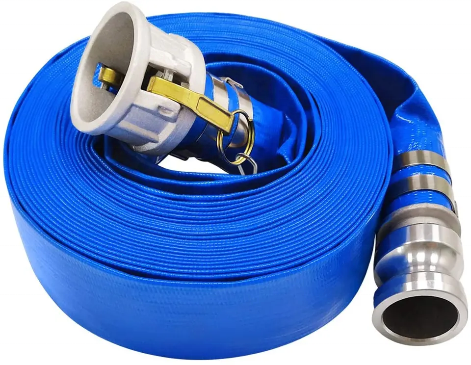 25mm 40mm 50mm Lightweight Garden Pipe 6 Inch Blue Canvas Pvc Irrigation Layflat Hose