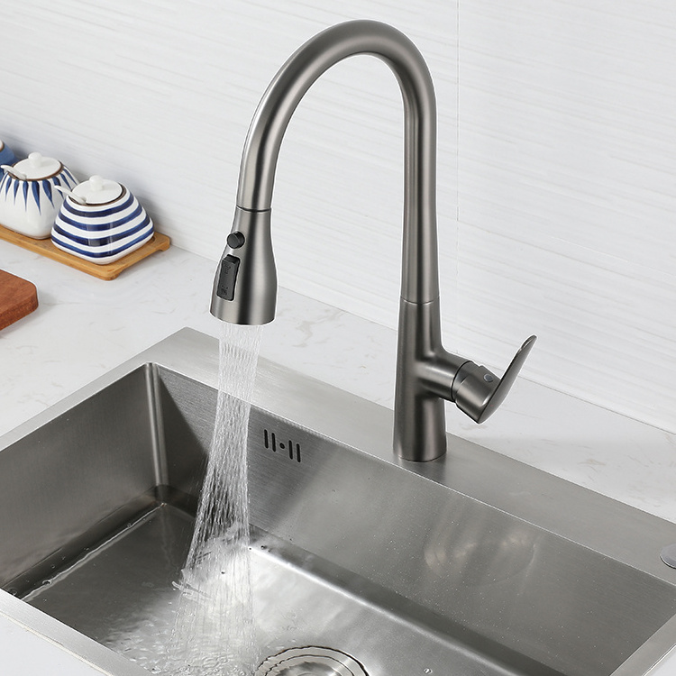 New Product Ideas Kitchen Tap Steel Single Handle Pull Out Pull Down Upc Kitchen Mixer Faucet