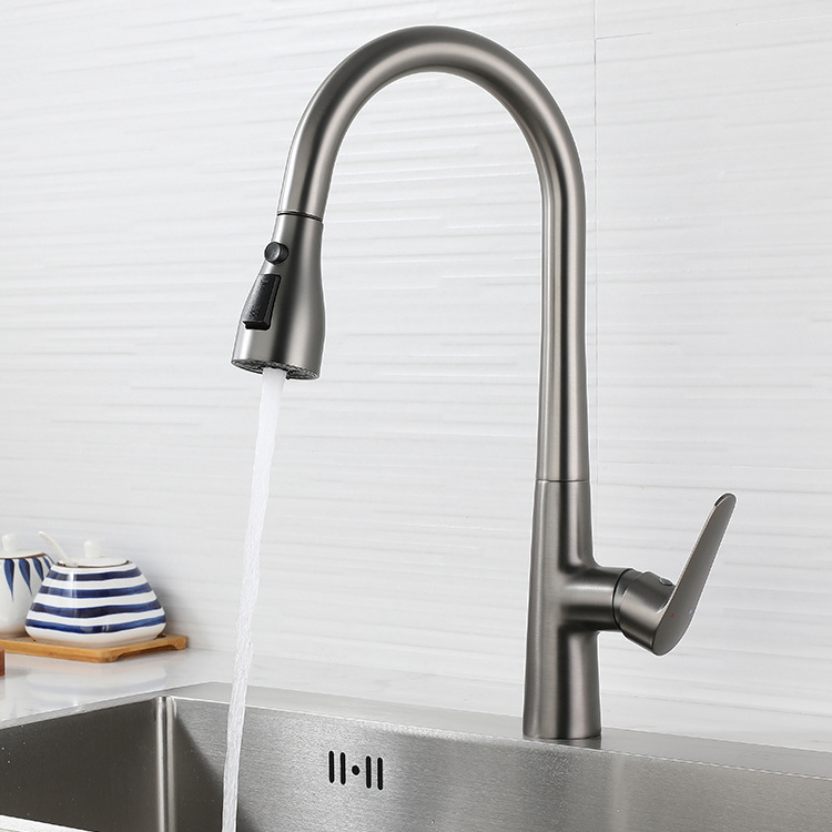 New Product Ideas Kitchen Tap Steel Single Handle Pull Out Pull Down Upc Kitchen Mixer Faucet