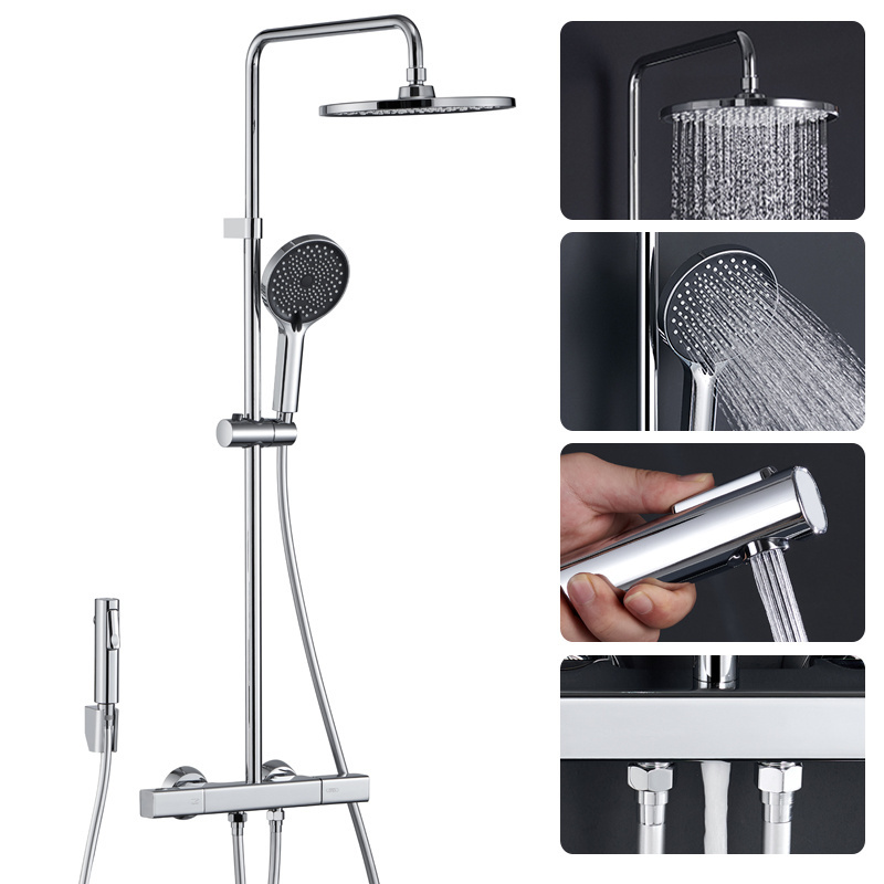 New Product Ideas Bathroom Wall Mounted Bath Faucets Mixers Taps Rain Luxury Shower System Shower Faucet Set