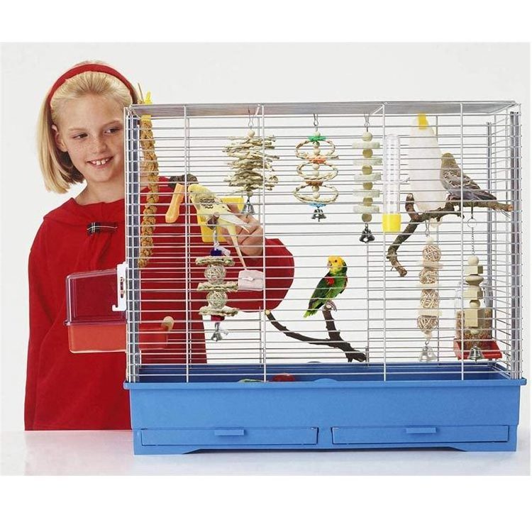 Wholesale Hanging Cage Swing Bird Accessories Parrot Cage Toys Bird Swing Toys Bells