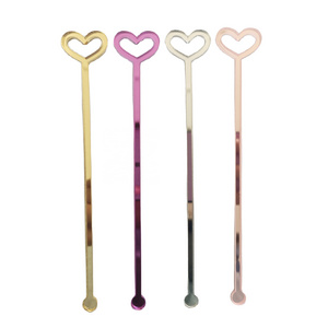 Customize Heart Shape Coffee Stirrer Plastic Stirrers Personalised Drink Stirrer