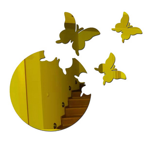 Decorative Self-adhesive Butterfly 3d Acrylic Bathroom Mirror Wall Stickers