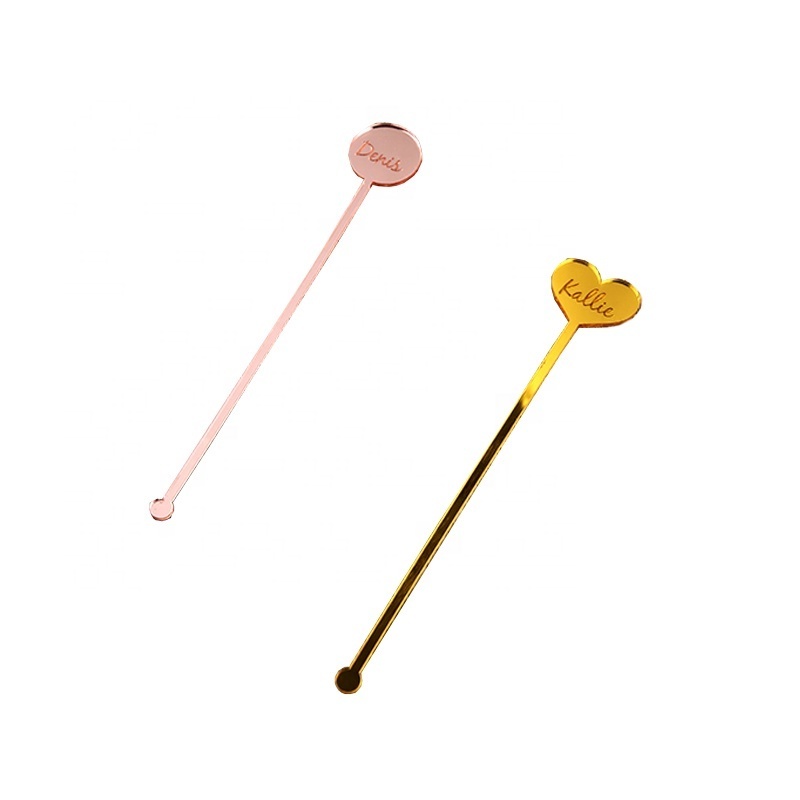 Customize Heart Shape Coffee Stirrer Plastic Stirrers Personalised Drink Stirrer