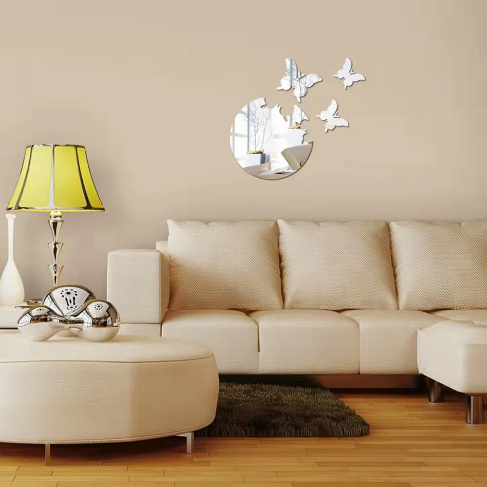 Wholesale Butterfly 3d Wall Sticker Acrylic Mirror Sticker Wall Decor Mirror For Home,Living Room,Girls Room