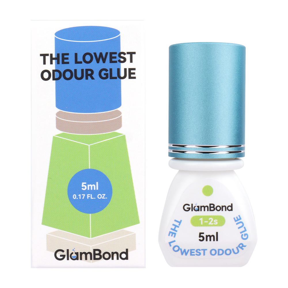 FREE SAMPLE Glambond Lowest Odour Glue Private Label Eyelash Glue For Eyelash ExtensionsCustom Eyelash Glue Packaging