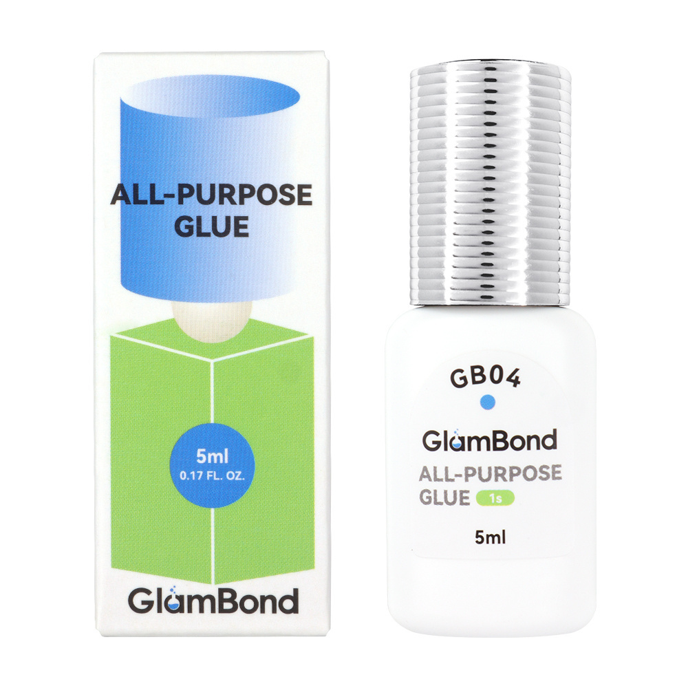 Glambond All-Purpose Eyelash Extension Glue Vegan Black Hypoallergenic Lashes Glue Waterproof