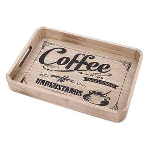 Distressed Farmhouse Serving Tray With Handles for Coffee Tables, Tea Trays, and the Perfect Breakfast In Bed Tray