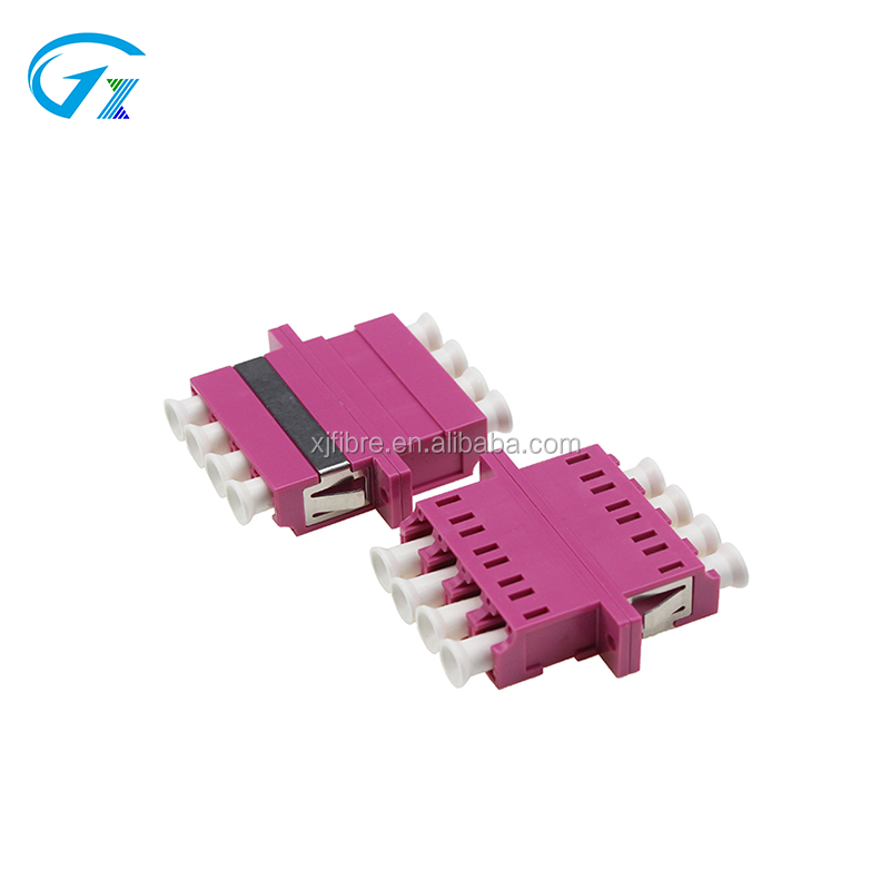 Multimode MM 4 Core LC OM3 OM4 quad acoplador de fibra optica glasvezel koppeling penggandeng serat opt ik fiber optic coupler