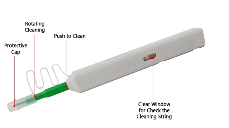 Factory supply One click cleaner Pen 2.5mm SC FC ST Connector 1.25mm LC Fiber Optic Cleaner