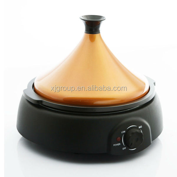 XJ-10103 Multi Tajine Pot Electric Cooker Steaming & Boiling & Grilling Electric Multi Cooker Glass Customized Cylinder 1000W