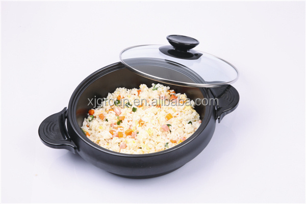 XJ-10103 Multi Tajine Pot Electric Cooker Steaming & Boiling & Grilling Electric Multi Cooker Glass Customized Cylinder 1000W