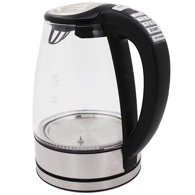 1.7L Glass Cordless Electric Kettle Digital Rechargeable Cordless Kettle Portable Fast Quick B Thermo Electric Kettle Keep Warm