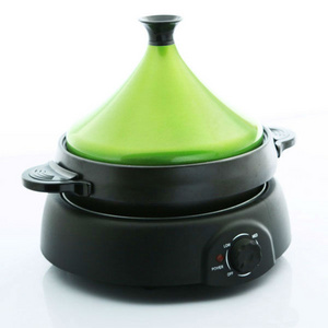 XJ-10103 Multi Tajine Pot Electric Cooker Steaming & Boiling & Grilling Electric Multi Cooker Glass Customized Cylinder 1000W