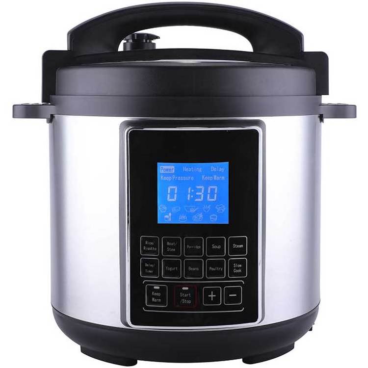 Fast Cooker High Pressure Cooker Multicooker Electric Pressure Cooker Stainless Steel 6QT 1000W LCD Display OEM ODM Household