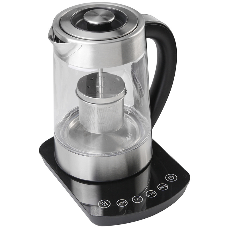 Variable Temperature Tea Kettle Electric Tea Maker Kettle with Infuser Temperature Control Electric Glass Digital OEM ODM 1500