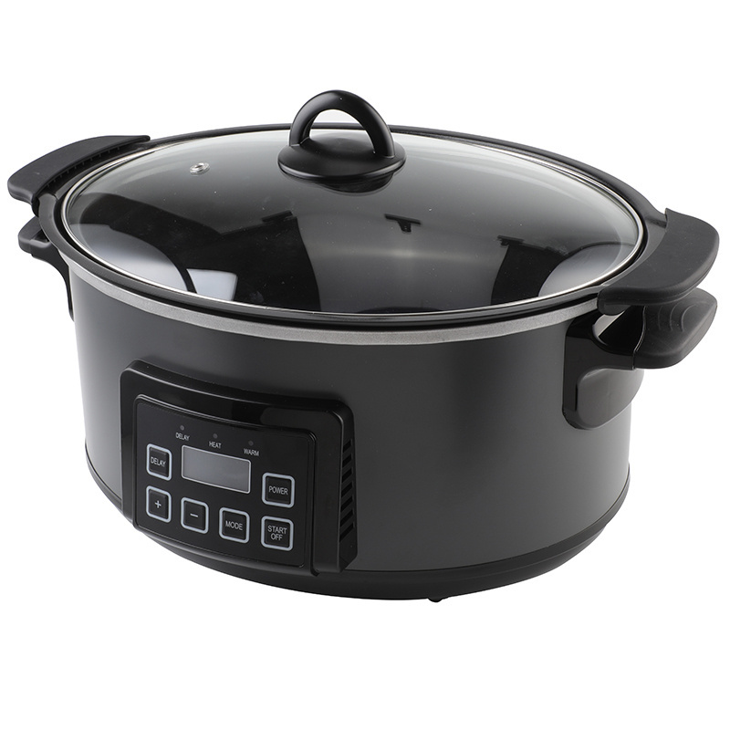 5.5L Electric Slow Cooker with Stainless Steel Timer