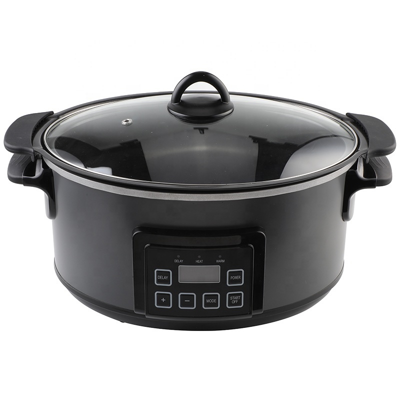 5.5L Electric Slow Cooker with Stainless Steel Timer