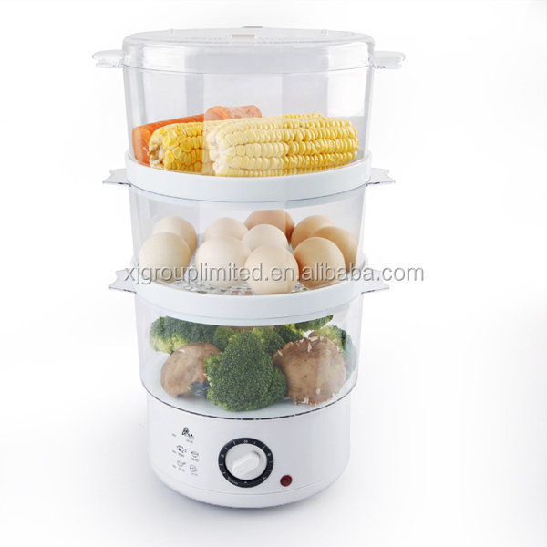 1-3 tiers Plastic Electric Food Steamer Electric Seafood Steamer