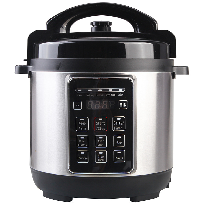 2020 2QT 600W Best Pressure Cooker Crock Pot Express Aluminium Induction Cooker High Quality Aluminum Cookware Black Silver 1000