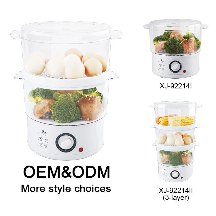 1-3 tiers Plastic Electric Food Steamer Electric Seafood Steamer