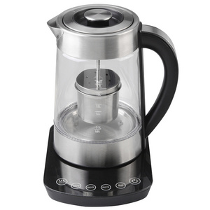 Variable Temperature Tea Kettle Electric Tea Maker Kettle with Infuser Temperature Control Electric Glass Digital OEM ODM 1500