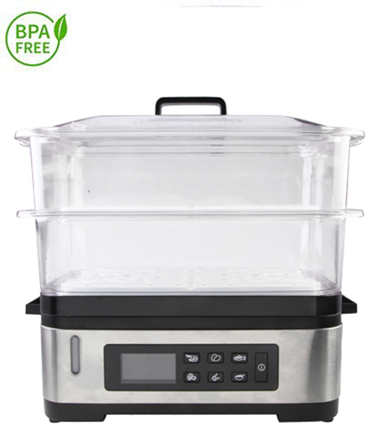 12842AO 1200W Digital LED display BPA free Vegetable Steamer Electric Steam Cooker Electric Food Steamer