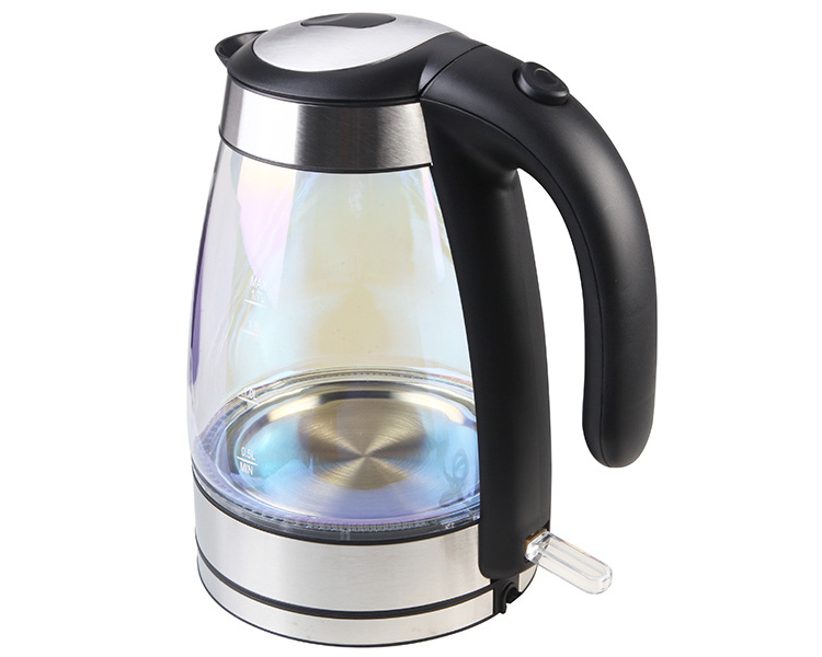 1.7L Large Capacity Mini Electric Portable Tea Kettle Hot Water Electric Kettle Factory Wholesale Glass Mechanical Glass Kettl