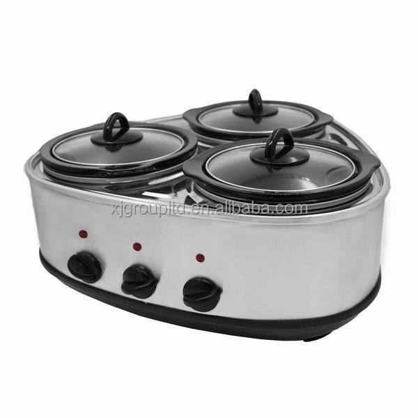 Crockpot 3 Pots 4.5L Electric Slow Cooker Stainless Steel Tempered Glass Ollas De Acero Inoxidable 10l Nonstick Electric Cooker