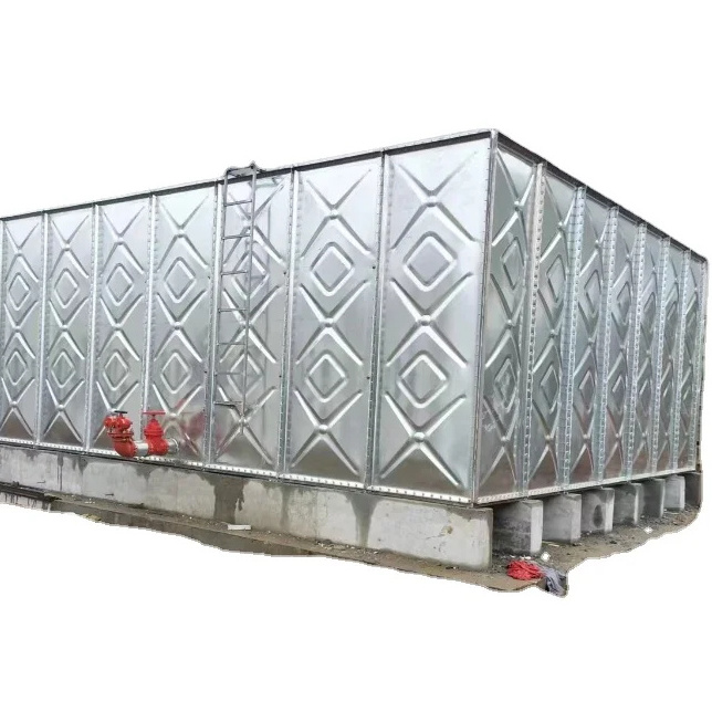 2000 Liter 20000-Gallon Galvanized Steel Water Tank 10 Cubic Meter Storage Capacity for Manufacturing Plants