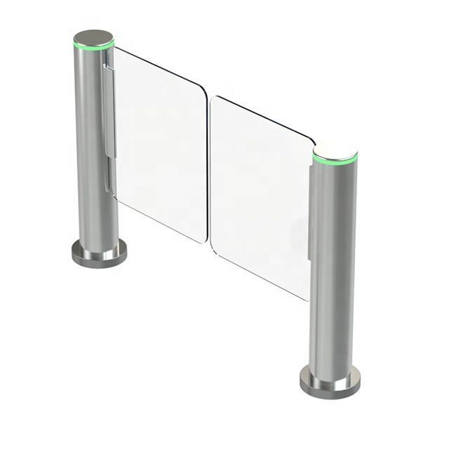 Supermarket Swing Barrier Gate Radar Automatic Open and Close Cylinder Turnstile