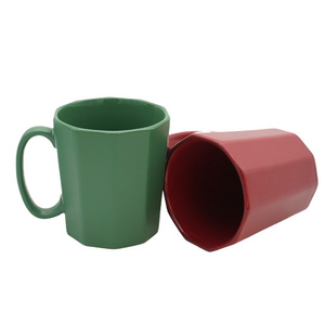 14oz ceramic coffee mug in solid color, octagonal shape mug