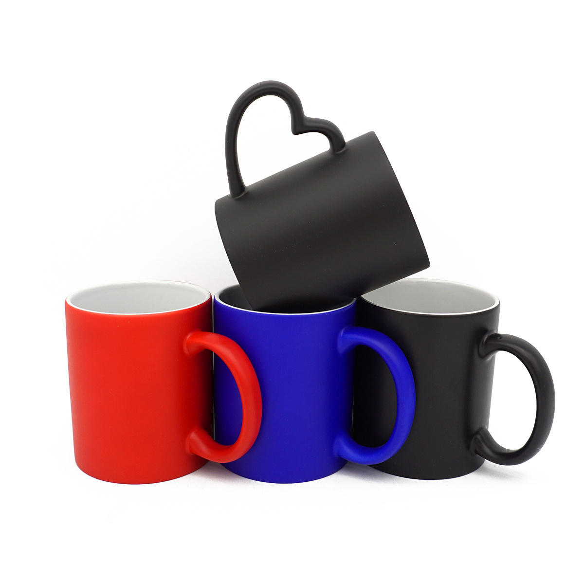 colour changing cups 11oz black sublimation blank cup custom design magic color changing ceramic coffee mug