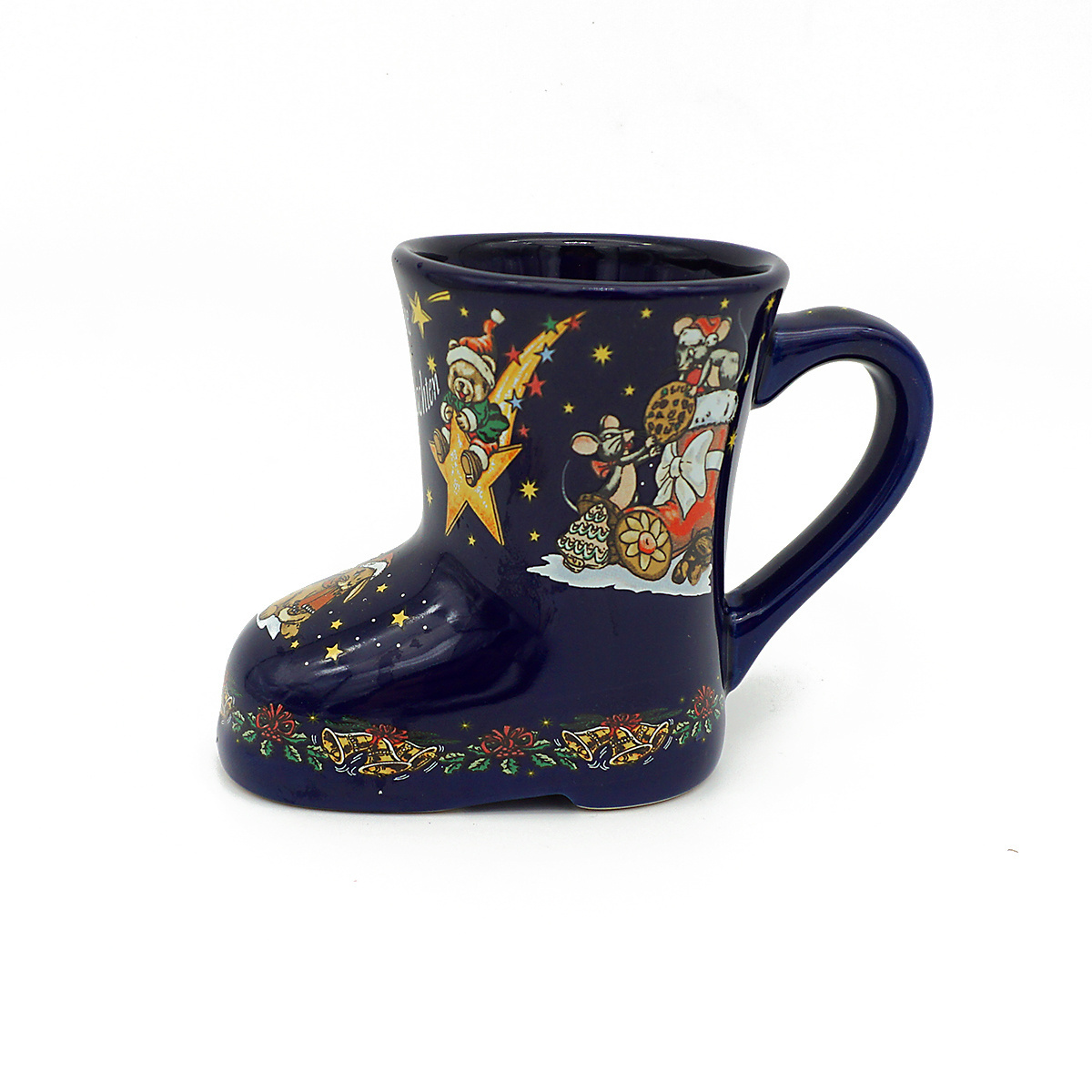 Promotional mugs gift set decoration cup custom 8oz 3D ceramic coffee milk Christmas boot mugs