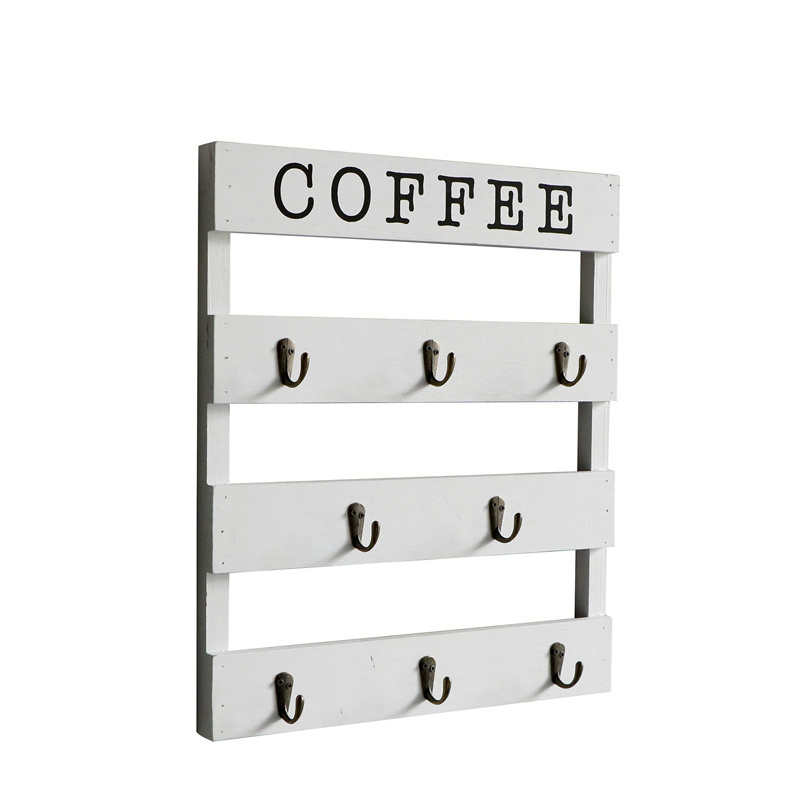 Bedroom Kitchen hanger towel  decorative Organizer Hat Clothes Keys Storage Rack coat hooks wall mounted wood