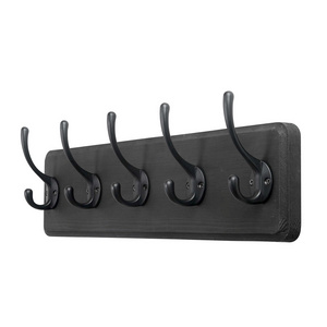 High quality cheap  wood key hooks  black wall mounted coat hooks hooks for hanging wall