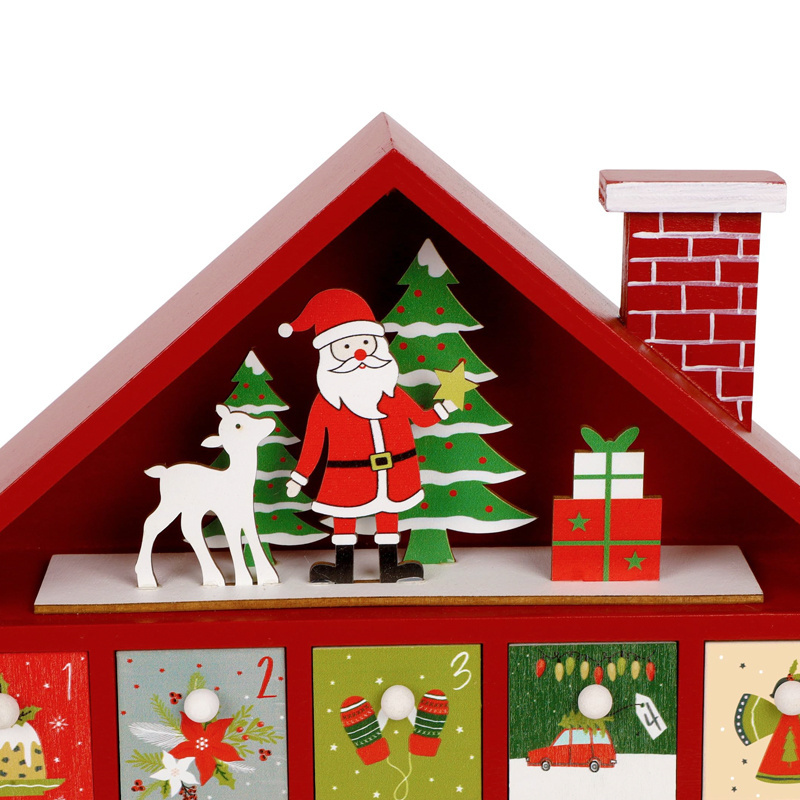 OMT Custom Luxury 12 Days cute christmas decorative wooden  advent calendar special