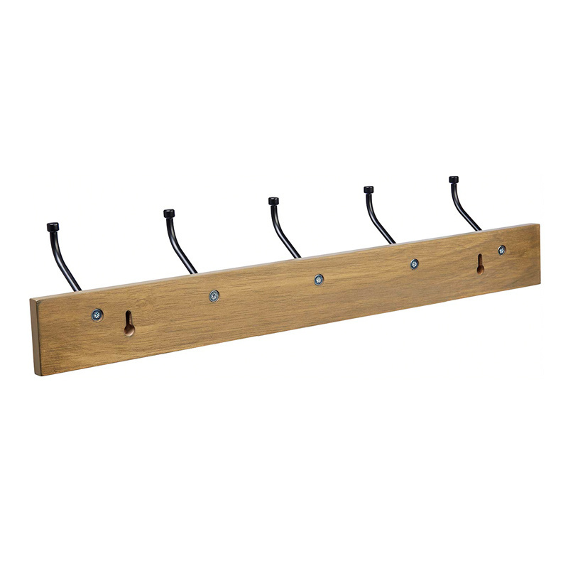 Wall-mounted Farmhouse Wooden Rustic Wall Coat Rack hand  clothes hanger hook