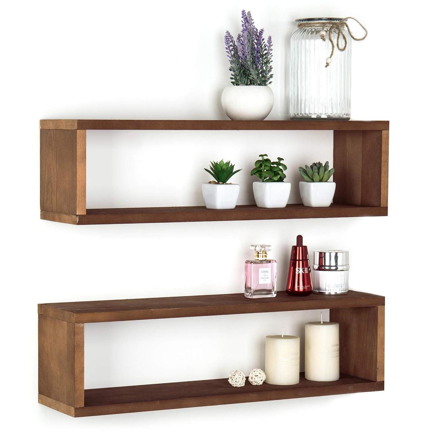 Rustic Wooden Wall Mounted Hanging  kitchen  inner corner  entryway shelf