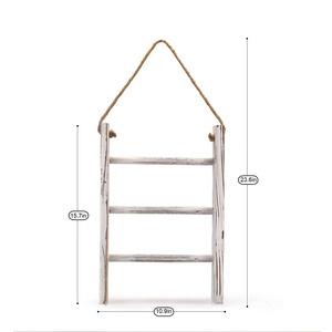 Home Decor New Hot Farmhouse Wooden Decoration Itemes bathroom wall mounted leaning blanket ladder wood