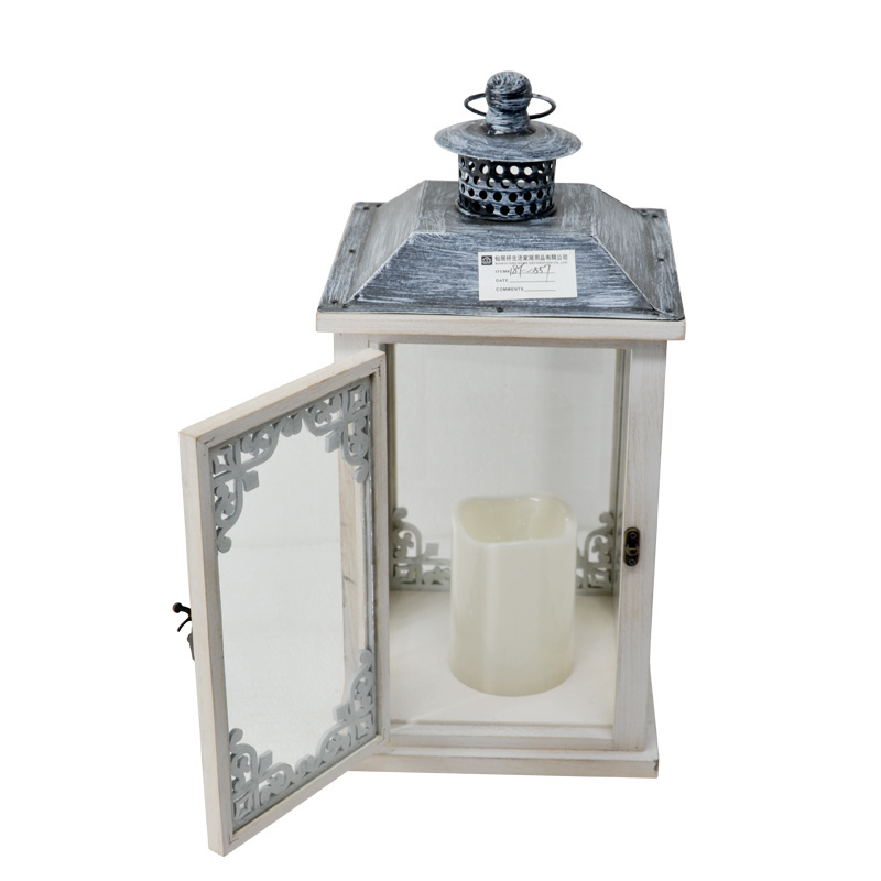 European-style creative glass engraved rustic  wall candle holder