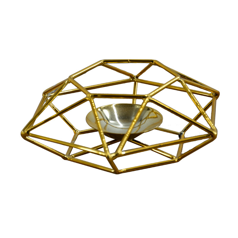 Creative Iron Art Geometric decor metal gold votive table  beautiful  candle holder for Holiday/Festival Candlestick