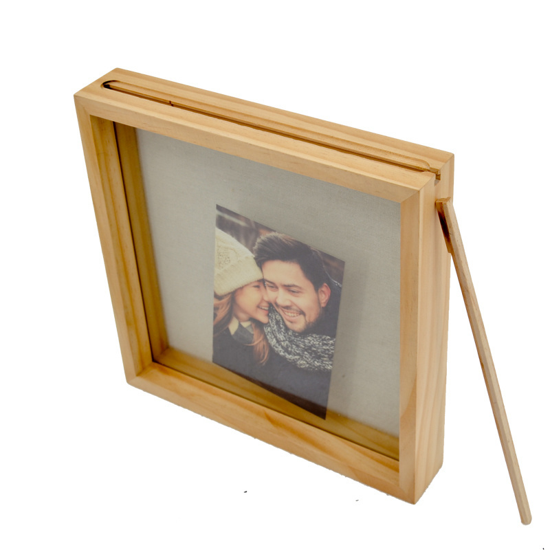 High quality custom  square wooden shadow box photo 3d deep shadow box frame